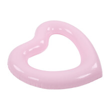 Herzförmiger Schwimmbereich 45cm dicker reißfester PVC-Schwimmring für Poolpartys, Strand, rosa