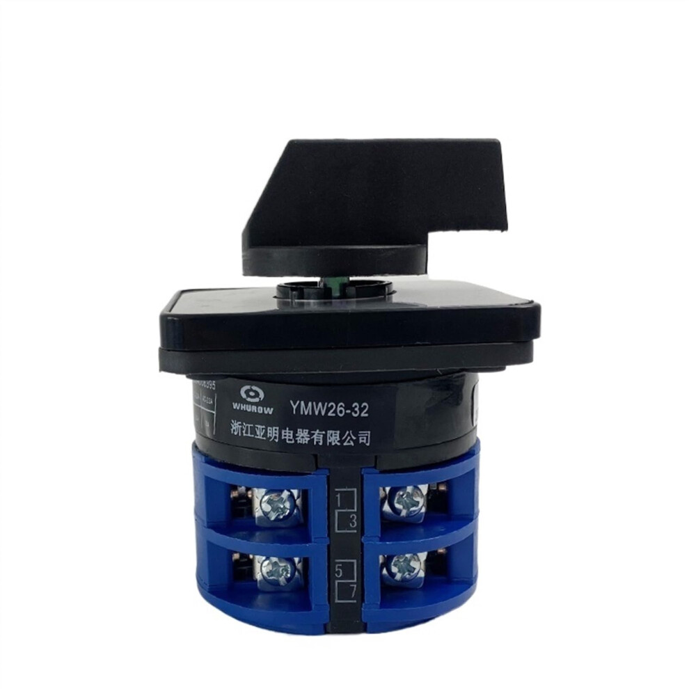 32A 660V Power Circuit Control Selector Changeover Rotary Cam Switch Two Poles Silver Contact Ymw26 Lw28 Lw26-32/2 6482260667645