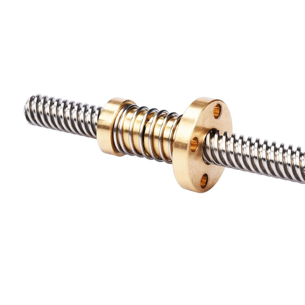 Lead Screw And Brass Nut T8 4Mm Lead With Anti-Backlash Nut 2Mm Pitch 8Mm Od 100Mm Length For 3D Printers 6276012489094