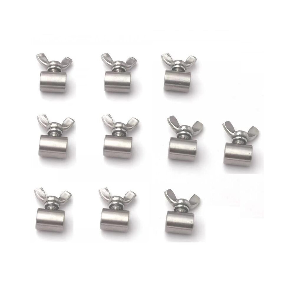 Wire Rope Cable Clip Clamps U Bolt Fastener 10Pcs 304 Stainless Steel 2-8Mm Handscrew Clamp For 2-4Mm Wire 6947110177151