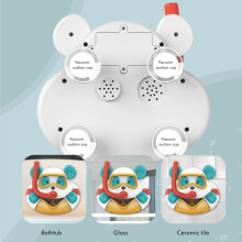 Bear máquina de burbujas para baño azul 19.5x19x9 cm, 12 melodías
