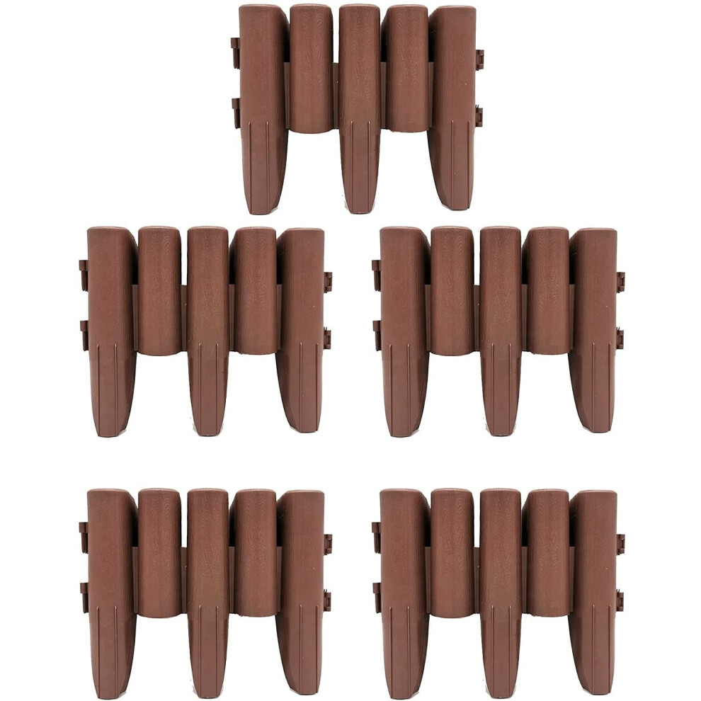 Decorative Fences Border Fence Outdoor Detachable Plastic Garden Edge 526 Brown Splicing Lawn Landscape Decoration 6493810691317