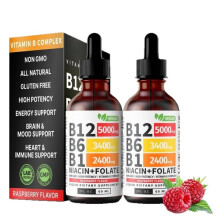 2Pcs Vitamin B12 and B6 Liquid Drops,Sublingual Vitamin B Complex - B 12