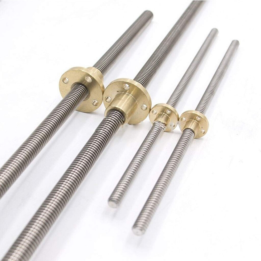 3D Printer T8 Threaded Bar Z Axis Lead Screw 100Mm 200Mm 300Mm 400Mm 500Mm 600Mm 8Mm Pitch With Brass Nut 450Mm 6276012489285