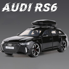Schwarz 1:32 Audi RS6 Quattro Kombi Legierung Modell Auto Spielzeug Druckguss Metallguss Ton und Lic