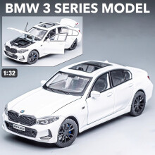 Weiß 1:32 BMW 320i DIE 3 G20 2023 Legierung Modell Auto Spielzeug Druckguss Casting Sound und Licht