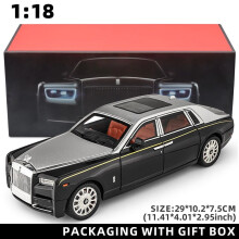 silber Mit Box1:18 Rolls-Royce Phantom Modellauto, Zinklegierung Pull Back Spielzeug Druckgussauto m