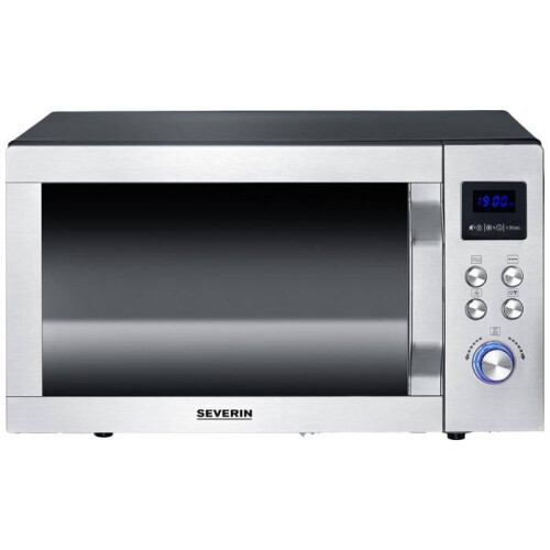 Microondas Severin MW 7777 de acero inoxidable, negro (mate) 900 W función grill 1