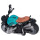 Vintage Style Blue Black 1:12 Pull Back Motorcycle Toy for Boys Lights Feature 9