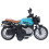 Vintage Style Blue Black 1:12 Pull Back Motorcycle Toy for Boys Lights Feature 1