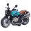 Vintage Style Blue Black 1:12 Pull Back Motorcycle Toy for Boys Lights Feature 2