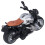 Kids Motorcycle Toy 1:12 Pull Back Model with Lights for Boys Silver Black 1