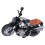 Kids Motorcycle Toy 1:12 Pull Back Model with Lights for Boys Silver Black 5