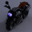 Kids Motorcycle Toy 1:12 Pull Back Model with Lights for Boys Silver Black 13