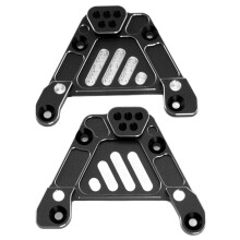 Hinterradstoßdämpfer-Turm RC Aluminiumlegierung Upgrade-Teile Zubehör für Axial SCX6 1/6 Jeep Schwarz