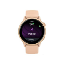 Garmin vívoactive 6 smartwatch, Metallic Pink Dawn bezel with peach rose case