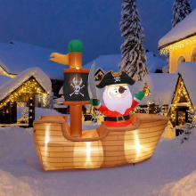 1.8M Inflatable Pirate Santa for Christmas Decoration