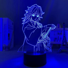 Led-Licht Anime Demon Slayer Giyu Tomioka für Kinderzimmer Dekor Beleuchtung Geburtstagsgeschenk Manga 3