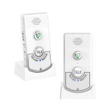 2 Way Voice Intercom Long Range Wireless System 100m Indoor Calling Unit Room to Room for Home Hospital Hotel