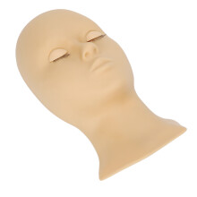 Cabeza de entrenamiento para extensiones de pestañas, piel 28x14.5x10cm