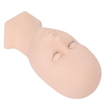 Eyelash Extension Practice Head Silicone Mannequin with Removable Eyelids Pink