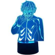 3D-LED-Illusionslampe Kaneki Ken Figur Anime Nachtlicht USB/Batteriebetrieben RGB 16 Farbwechsel