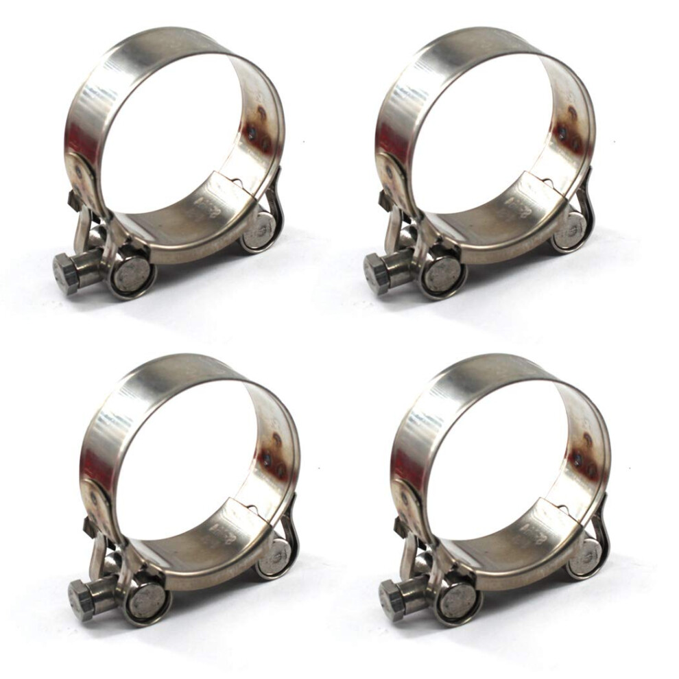 304 Stainless Steel T-Bolt Clamp 86-91Mm Hose Clamp Tool 4Pcs Heavy Duty Universal Automotive Fasteners 6493810691560