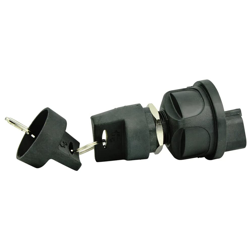 3 Position Sealed Ignition Switch With Off, Accessory, And Start Functions For Marine Applications And Lanyards 6947110177847