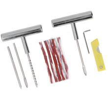 Kit de reparación de neumáticos de 11 piezas, juego de tapones con mango en T, 100,6 cm