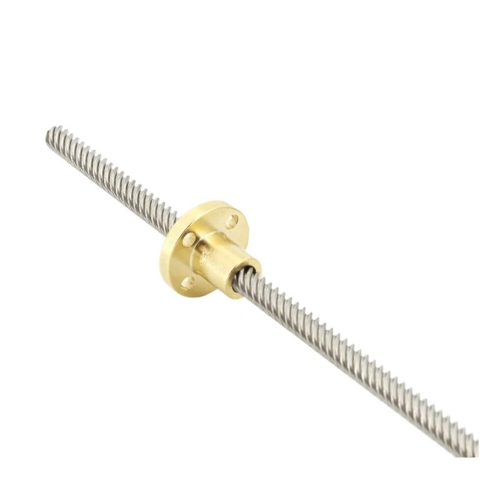 Screw Stainless Steel Ball Screw T6 400Mm Length Lead 1Mm 2Mm 4Mm 6Mm 12Mm Trapezoidal Spindle With Brass Nut 6493810691683