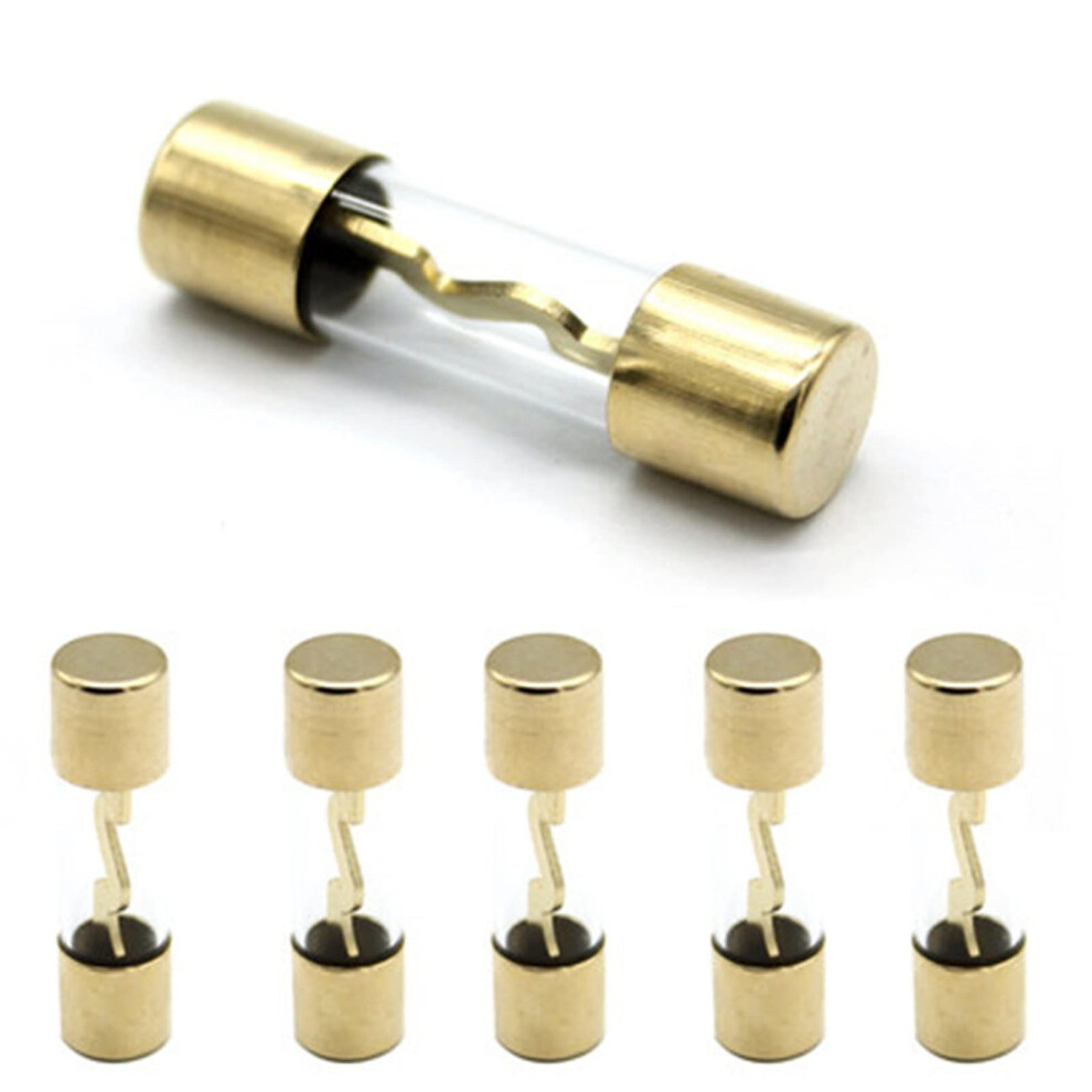 Plated Glass Agu Fuse Pack For Car Audio Amplifiers - 10A 15A 20A 25A 30A 40A 50A 60A 70A 80A 100A (1Pc, 100A) Gold 6482260668543