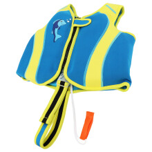 Kinder-Schwimmweste Blau mit Haken- und Schlaufenverschluss, verstellbare Gurte, Neopren, weiches Kinder-Schwimmjacke für Wildwasserfahrt u