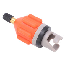 Paddle-Board-Pumpenadapter – Einfaches Aufpumpen, auslaufsicher, tragbarer Luftpumpenadapter für Paddle-Boards und Gummiboote, orange