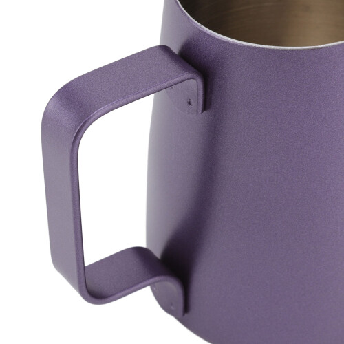 Jarra para leche de acero inoxidable de 600 ml morada, boca afilada 2