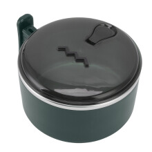 Isolierter Schüssel aus 304 Edelstahl mit Deckeln, Standdesign, hohler Doppelwand-Isolierung, Ramen-Tasse für die Küche, schwarz-grün