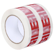 Rolls Fragile Tape for Packing and Shipping - Strong Printed Packing Tape Roll with High Contrast Warning Labels
