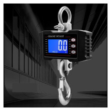 Hanging Scale, Digital Crane Scale 1000Kg/500Kg Heavy Duty LCD Backlight Hook Scale for Construction Site, Portable Unit Change