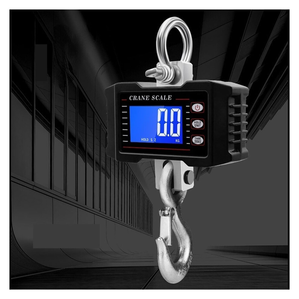 Hanging Scale, Digital Crane Scale 1000Kg/500Kg Heavy Duty Lcd Backlight Hook Scale For Construction Site, Portable Unit Change 6947110179414