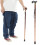 Aluminium Alloy 4-Section Adjustable Walking Cane for Elderly 84-94cm 16