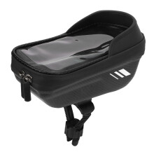 Bolsa para teléfono de bicicleta de 7 pulgadas negra EVA TPU gran capacidad