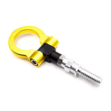 Tow Hook Universal Racing Towing Eye for Cars, Gold Color, Compatible with Various Models, Heavy-Duty Towing Bars