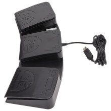 Pedal USB de 3 teclas, ergonómico, de ABS, con cable