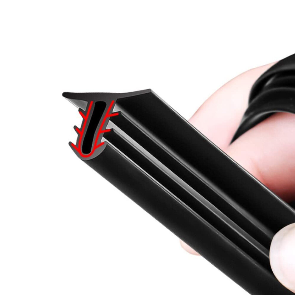 Rubber Sealing Strip For Sound Insulation - Universal Automotive Interior Weather Stripping Gap Filler, Durable Material Black 6947110179629