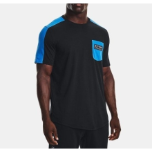 (Large) Under Armour Mens Black Pocket Crew Neck Tee Shirt