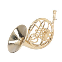 Miniatur_French Horn Dekoration aus Messing, Puppenhaus Mini-Musikinstrument Nachbildung, Geburtstagsgeschenk