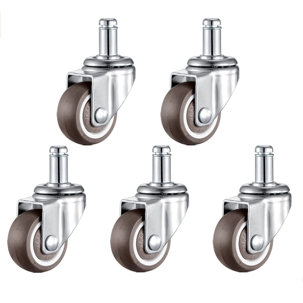 Stem Swivel Casters 11X22mm Office Chair Replacement Wheels 37.5Mm Quiet Rubber Set Of 5 For Furniture And Diy Tools 6947110179803
