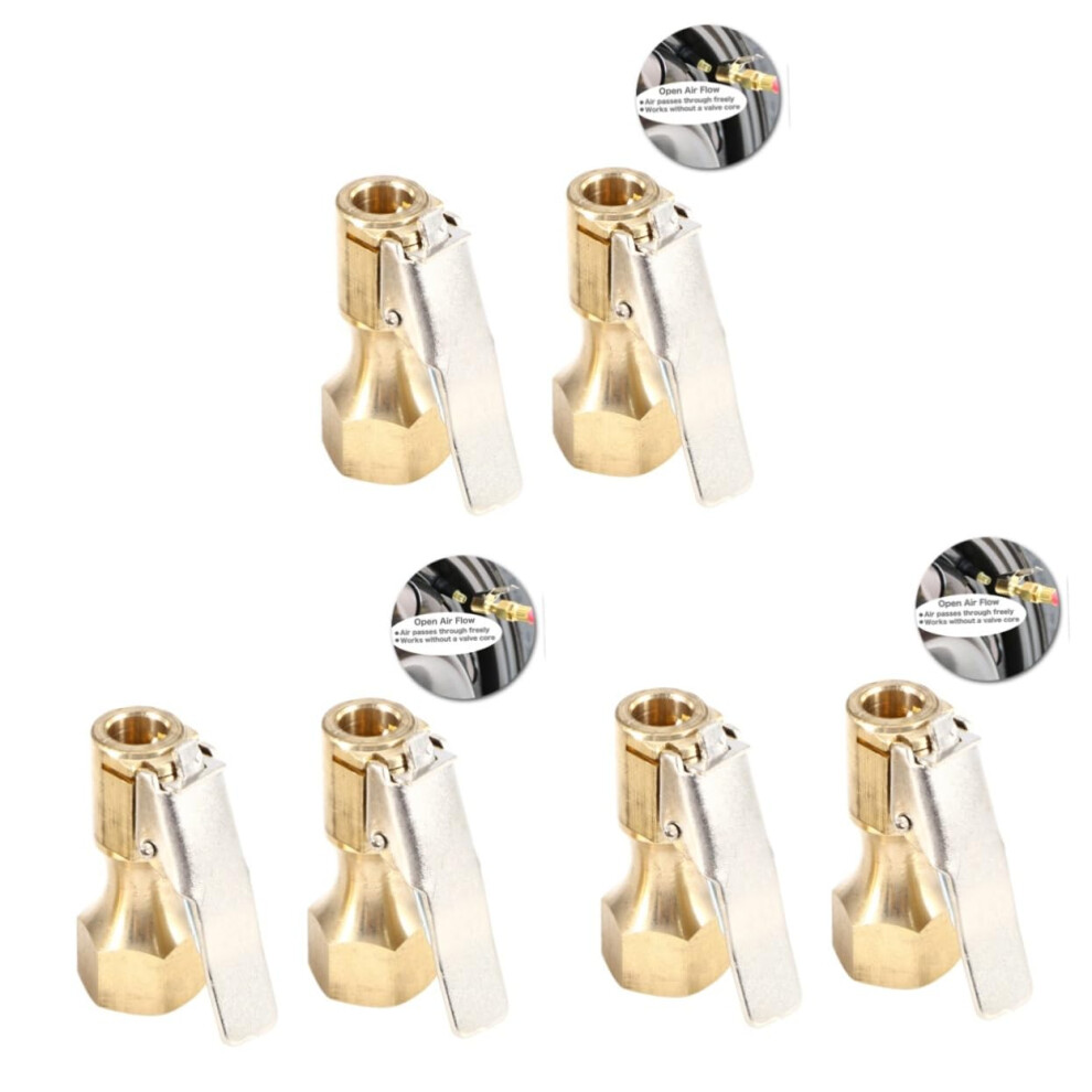 Tire Air Chuck Set Of 6, Durable Inflatable Tire Inflator Rims For Universal Compatibility And Easy Use 6482260670270