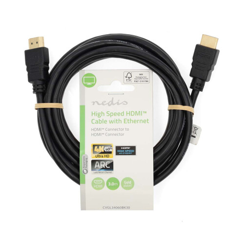 Câble HDMI - Nedis - Haute vitesse - 4K - Ethernet - Noir 2