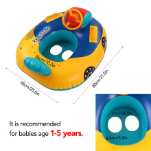 PVC-Baby-Schwimmhilfe 80x65 cm, 1-5 Jahre, bunt