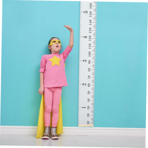 Height Measuring Ruler Chart Removable Nursery Wall Decor Modern Gray Durable Growth Tracker Easy Install for Boys 2